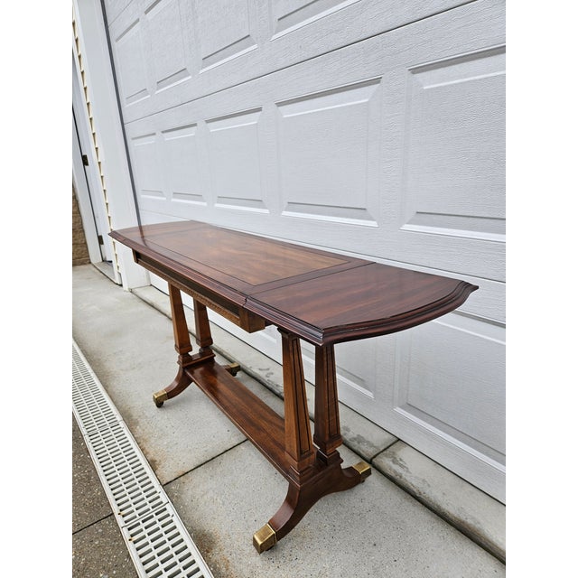Mahogany Regency Drop Leaf Sofa or Console Table For Sale - Image 6 of 14