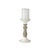 Kenneth Ludwig Chicago Ivory Candle Holder with Wood Accent (Set of 3) For Sale - Image 4 of 4
