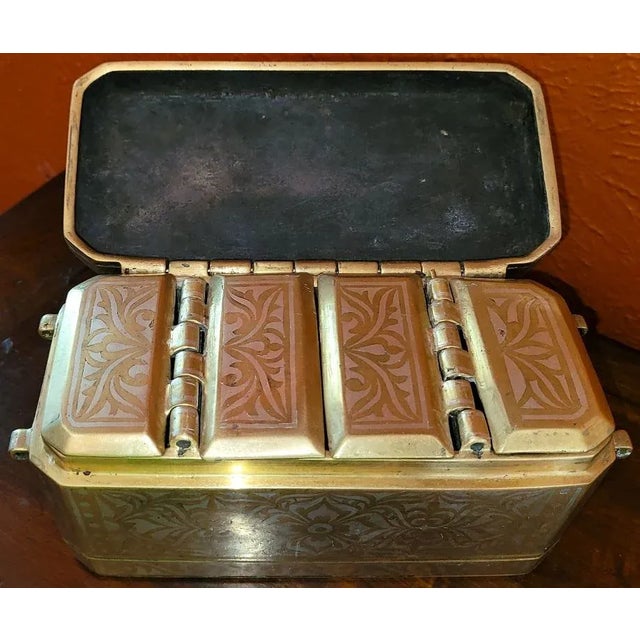 Metal Set of 6 Mindanao Brass Silver Betel Boxes, Philippines For Sale - Image 7 of 13