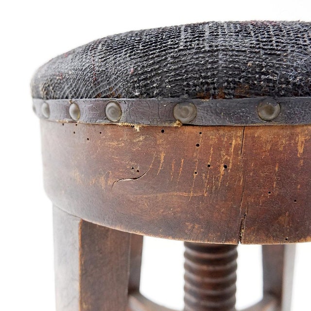 1930s Vintage Art Deco Style Piano Stool, 1930s For Sale - Image 5 of 13