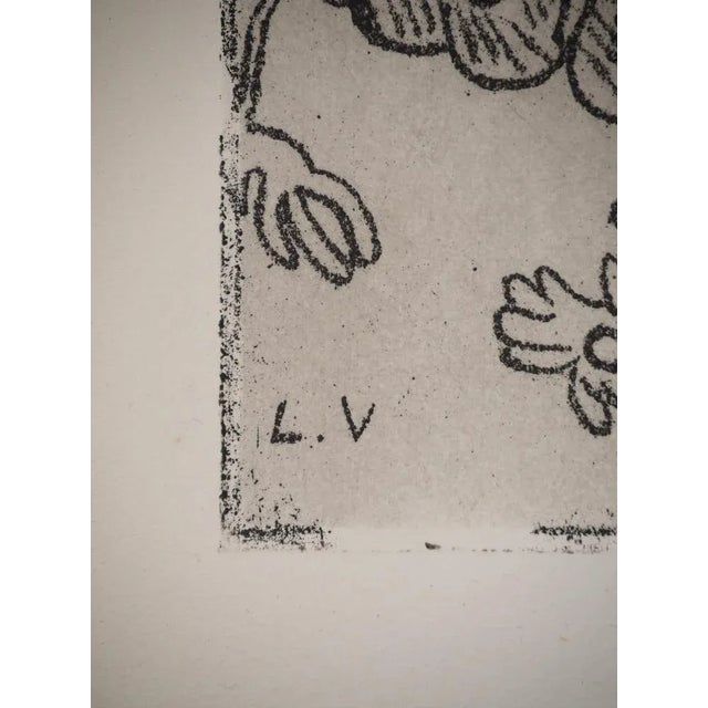 Modern Louis Valtat, Bouquet of Daisies, Original Signed Engraving For Sale - Image 3 of 6
