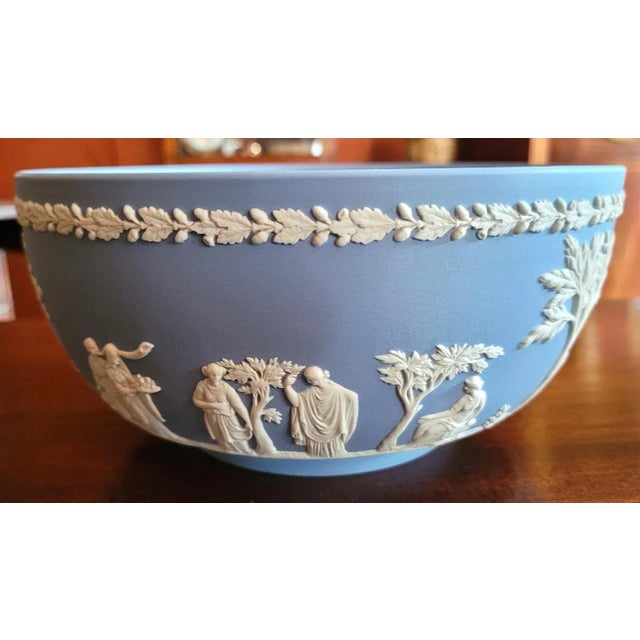 Wedgwood Wedgwood Jasperware Pale Blue Centerpiece For Sale - Image 4 of 9