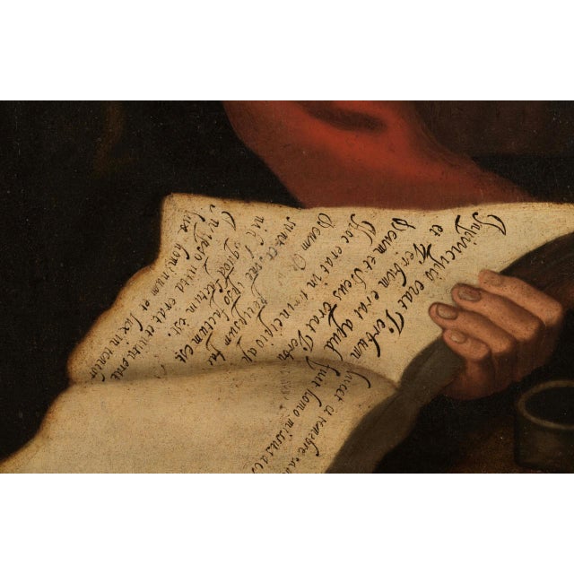 Baroque Florentine School Artist, Saint John the Evangelist, 17th Century, Oil on Canvas, Framed For Sale - Image 3 of 8