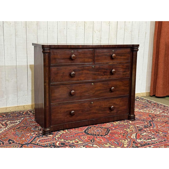 19th Century Victorian Mahogany Chest of Drawers For Sale - Image 4 of 18