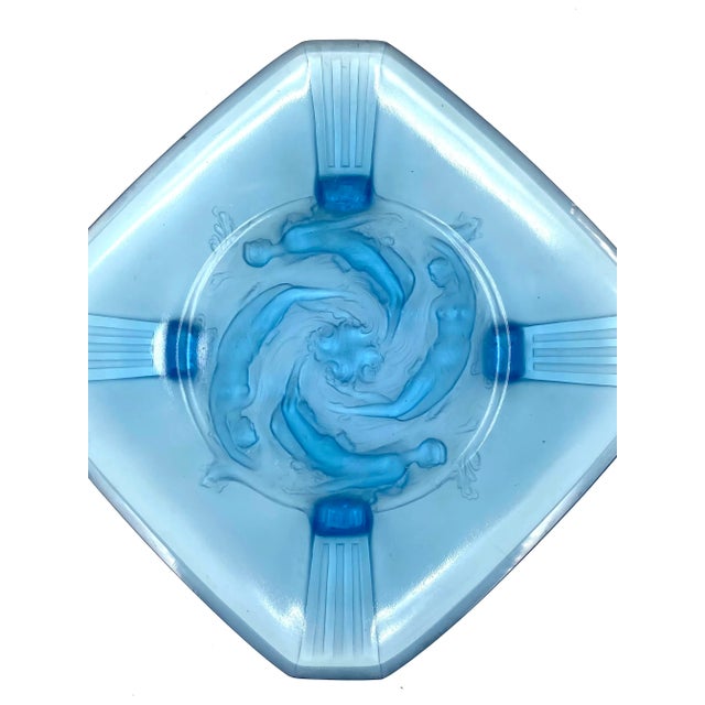 1920s 1930s Verreries Des Hanots, 'Naiads' Molded Glass Tray, France For Sale - Image 5 of 12