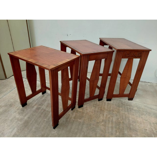Art Deco Nesting Tables, 1930s, Set of 3 For Sale - Image 16 of 16