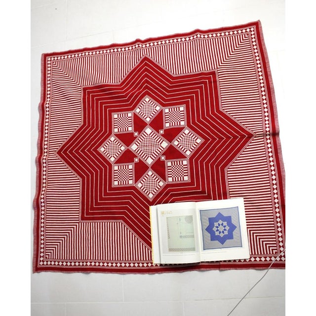 Tablecloth made of red and white cotton, woven around 1910. Otto Prutscher designed several different tablecloths for the...