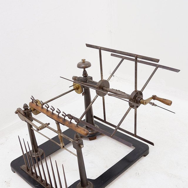 Industrial decoration - Antique Measures : 40x45cm H:43cm An antique mechanical reel (often called a "wrap reel" or "yarn...