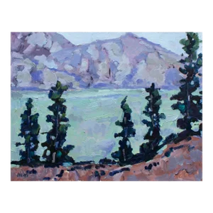 Secret Lake, Modern Impressionist Oil Painting