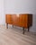 Teak wood sideboard with four drawers and two hinged doors with keys, Italian design, 1960s.