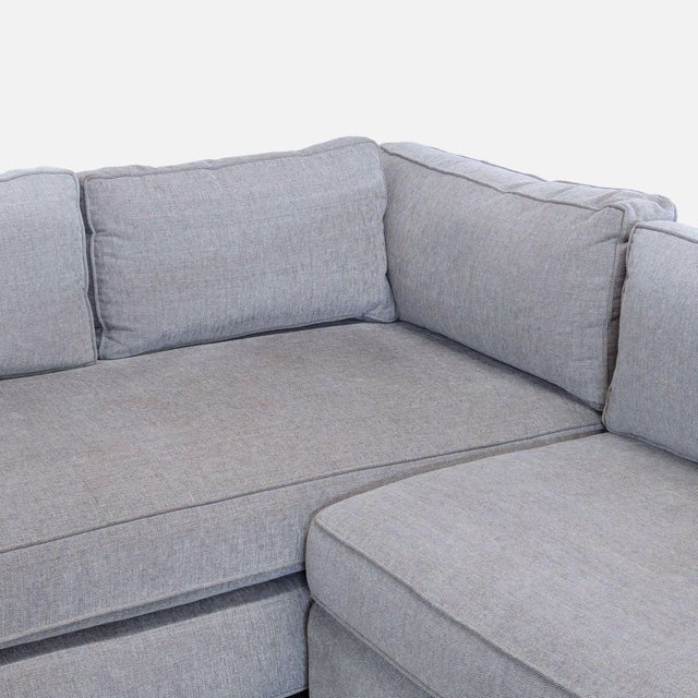 2010s Mitchell Gold + Bob Williams Clifton Modern Gray Sectional Sofa For Sale - Image 5 of 8