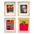 Set of 4 Abstracts, Gallery Wall, Two Paintings and Two Giclée Prints For Sale