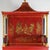 Wood Pair of Vintage Louis XVI Style Chinoiserie Red Lacquer Display Cabinets For Sale - Image 7 of 17