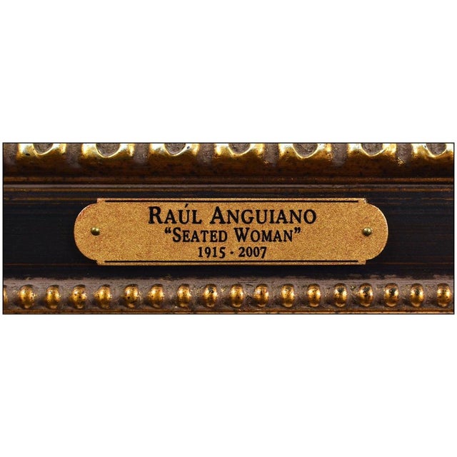 1970s Seated Woman, Raúl Anguiano For Sale - Image 4 of 5