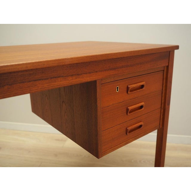 Vintage Danish Teak Desk, 1970s For Sale - Image 10 of 14