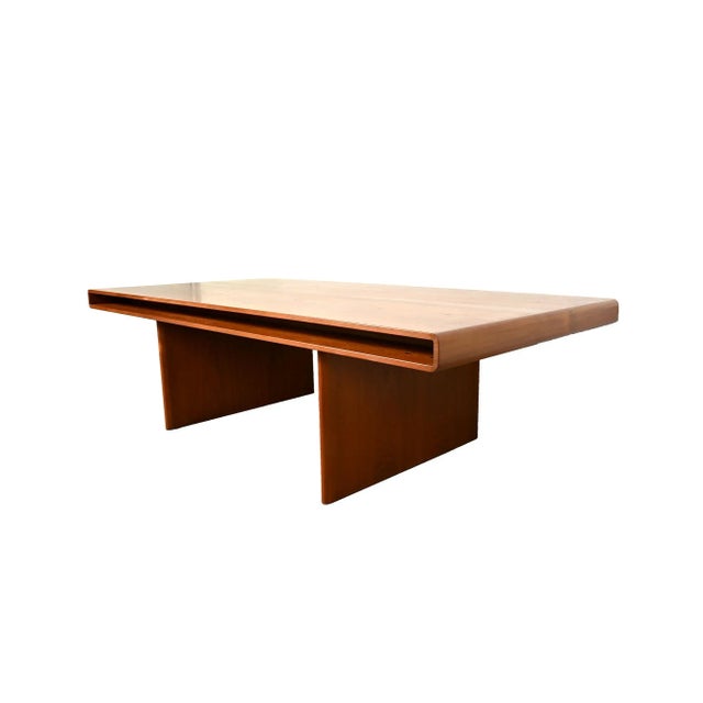 Wood 1970s Dyrlund Danish Modern Teak Conference Table For Sale - Image 7 of 7