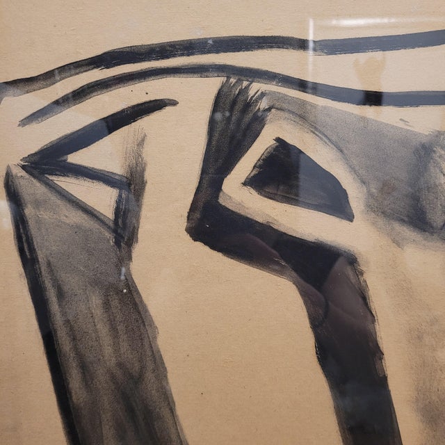 Reynold Henri Arnould, Moai, Easter Island, 1950s, Ink on Paper For Sale - Image 13 of 18