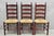 Late 20th Century Primitive Rustic Ladder Back Woven Rush Seat Dining Side Chairs - Set of 6 For Sale - Image 13 of 14