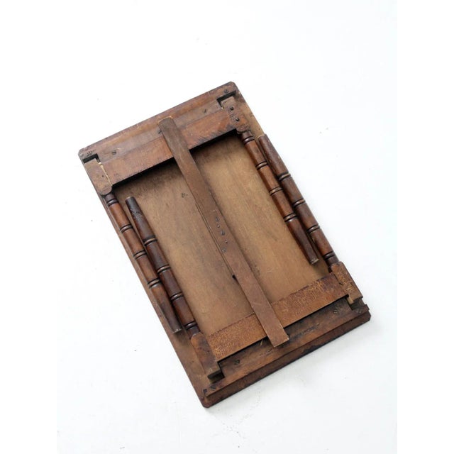 Antique Wooden "Clipper" Folding Table For Sale - Image 10 of 11
