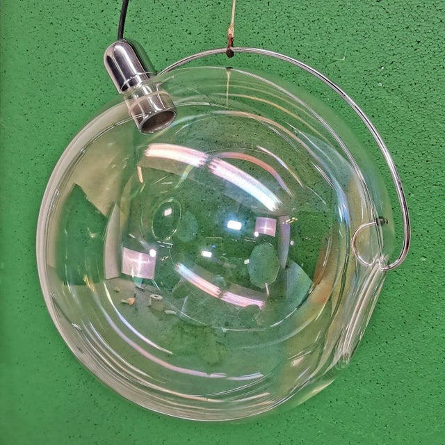 Spherical Glass Chandelier Mod. Sona Carlo Nason for Lumeform, 1973 For Sale - Image 4 of 9