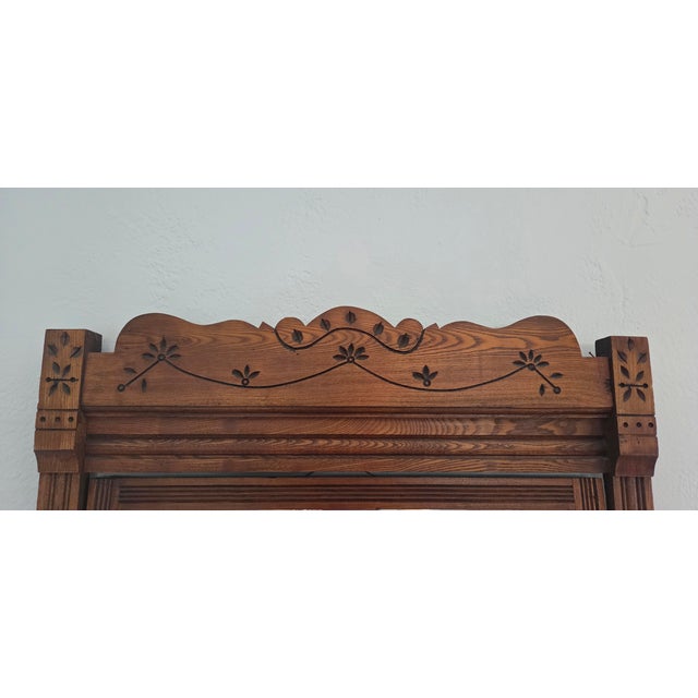 American Antique Oak Dresser With Tilting Mirror For Sale - Image 3 of 7