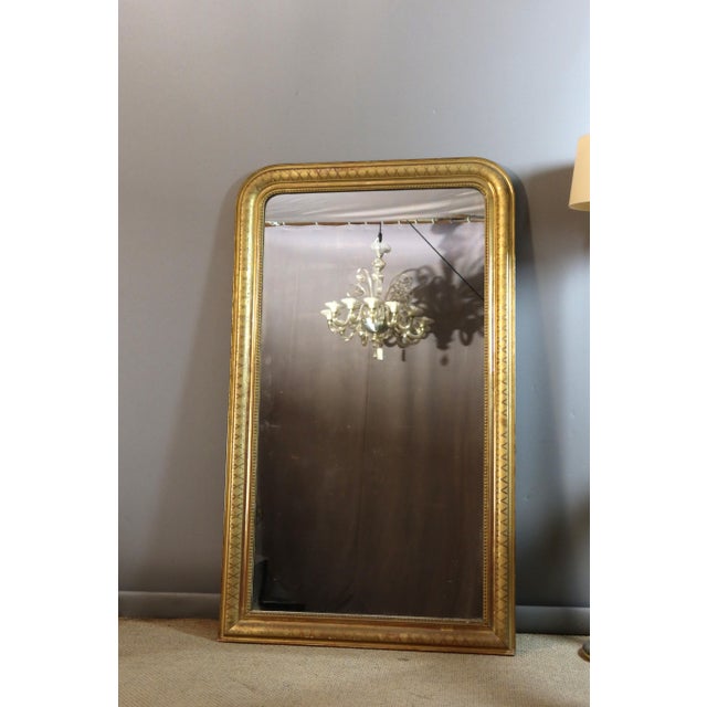 Large Louis Philippe Giltwood Mirror, 1800s For Sale - Image 6 of 6