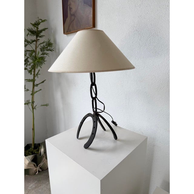 Brutalist Chain Table Lamp, 1950s For Sale - Image 13 of 18