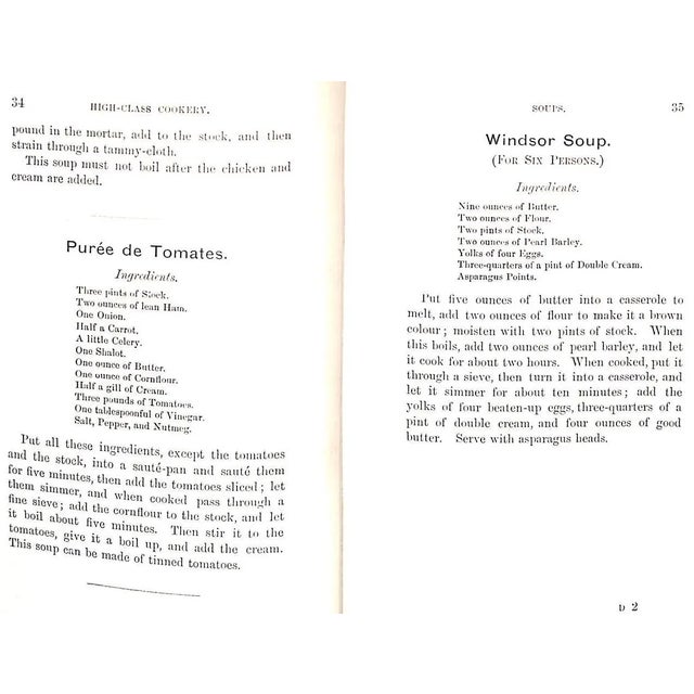 Traditional High-Class Cookery Recipes as Taught in the School" 1930 Clarke, Mrs. Edith For Sale - Image 3 of 7