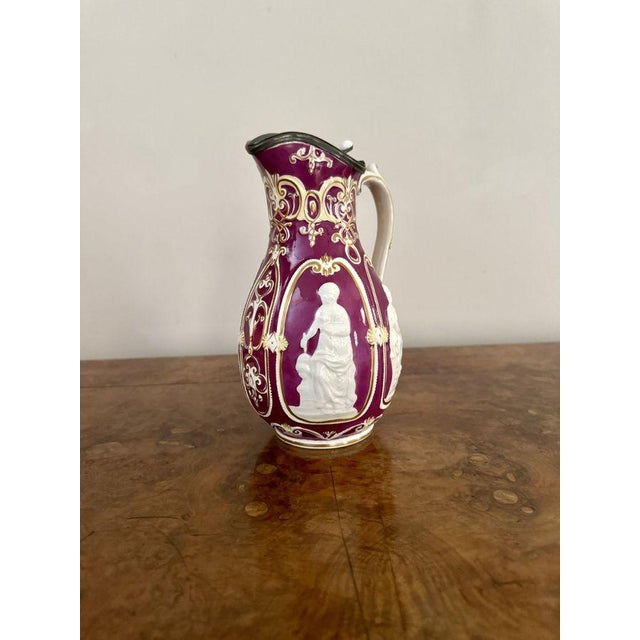 Antique Victorian Pewter Lidded Water Jug, 1880 For Sale - Image 3 of 7