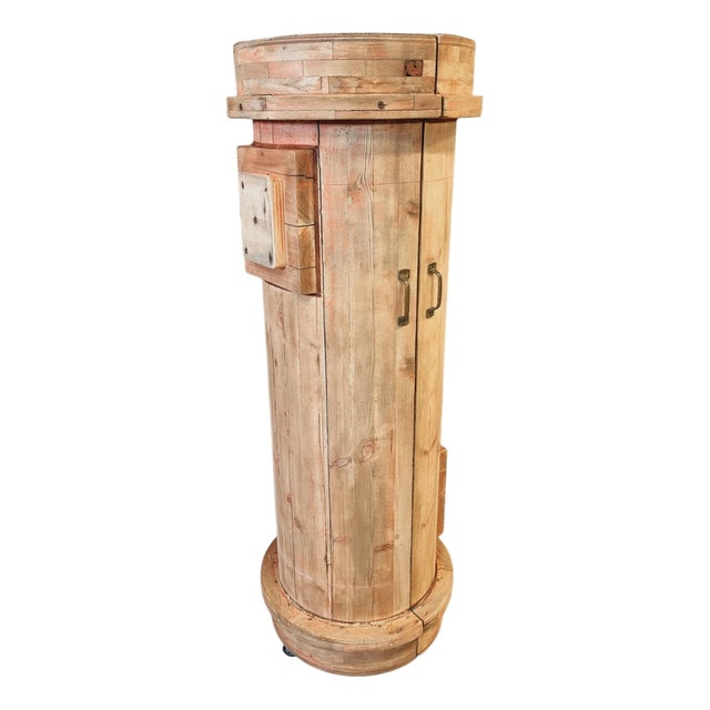 Vintage Industrial Drinks Cabinet in Pine, 1930s For Sale