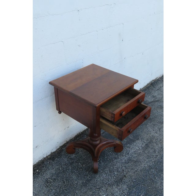 Empire Late 1800s Large Nightstand Side End Bedside Table 6278 For Sale - Image 18 of 18
