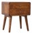Curved Chestnut Two-Drawer Nightstand For Sale