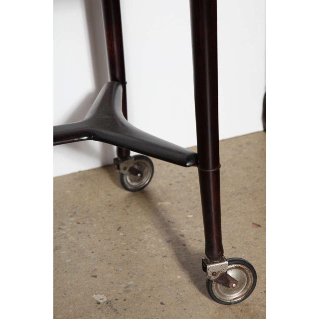 1950s 1950s Italian Modern Solid Rosewood Bar Cart For Sale - Image 5 of 10