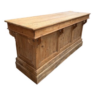 Early 20th Century Trading Counter in Fir For Sale