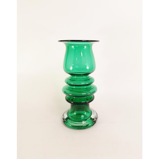 Green Tornado Art Glass Vase by Tamara Aladin for Riihimäen Lasi, Finland, 1970s For Sale - Image 9 of 9