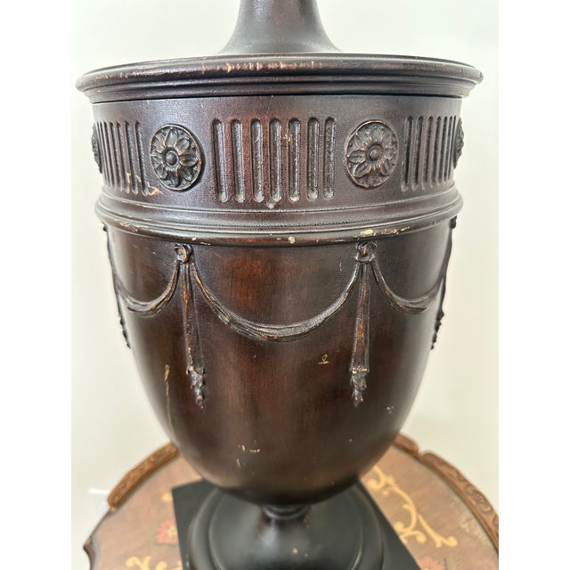 Hollywood Regency Early 19th Century Regency Style Mahogany Cutlery Urn For Sale - Image 3 of 10