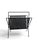 Mid-Century Perforated Metal Magazine Rack – Star Pattern – Black Iron Mid-century magazine rack in black perforated sheet...