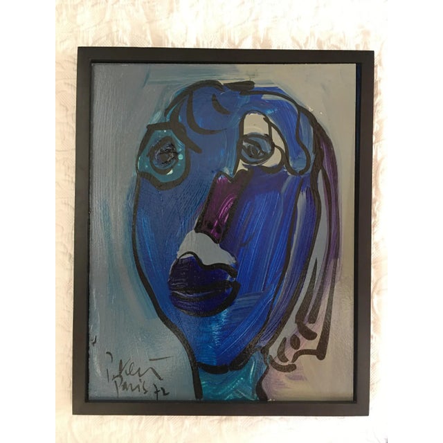 Abstract Portrait Painting by Peter Keil, 1972 For Sale - Image 6 of 6