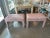 Vintage Newly Upholstered Coral Parsons Benches Ottomans Stools -A Pair For Sale - Image 12 of 13