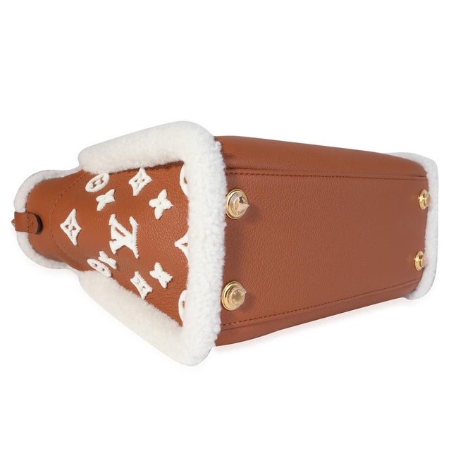 Caramel Calfskin and Shearling On My Side PM For Sale In New York - Image 6 of 8