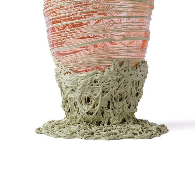 Spaghetti Vase in Clear Light Ruby by Gaetano Pesce for Fish Design For Sale - Image 6 of 9