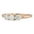 0.48ctw Yellow Diamond 3-Stone Ring 18k Yellow Gold Engagement Size 6.25 For Sale