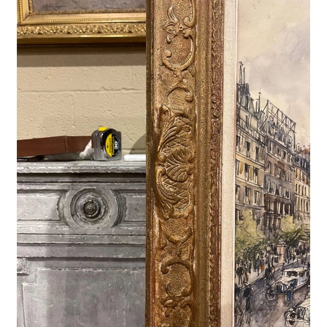 Early 20th Century Framed Watercolor "Paris Les Boulevards" Signed Frank Will For Sale - Image 11 of 13