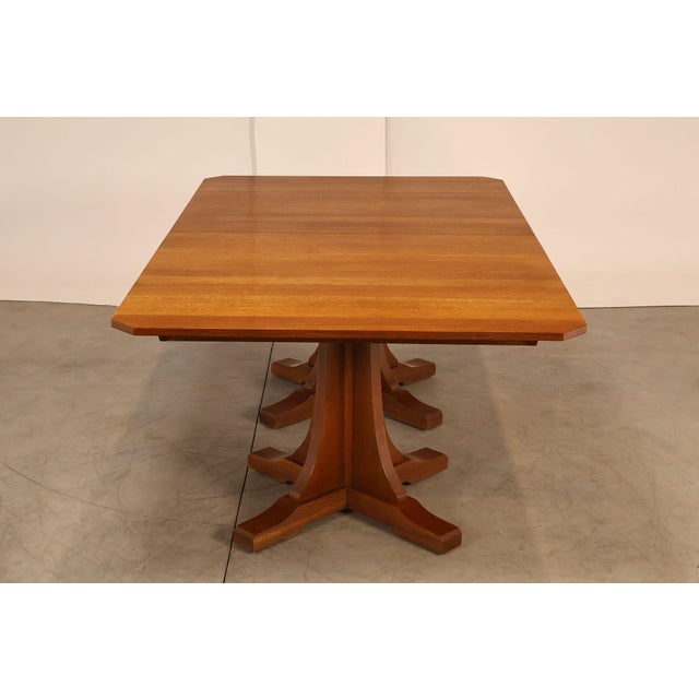 Stickley Mission Collection Oak Double Pedestal Dining Table For Sale - Image 15 of 18