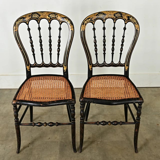 French Pair of 19th Century Opera Chairs | Chairish
