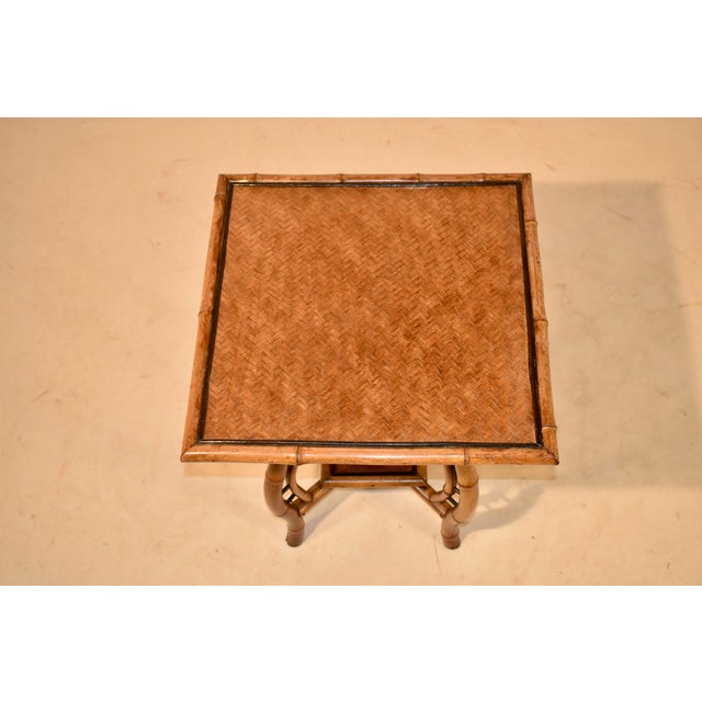 Brown 19th Century French Bamboo Side Table For Sale - Image 8 of 8