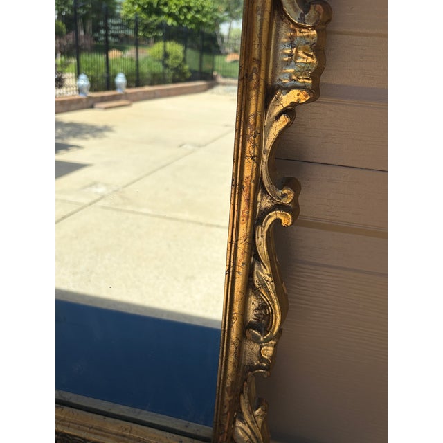 Gold Pair of Mid-Century Italian Neoclassical Giltwood Mirrors For Sale - Image 8 of 18