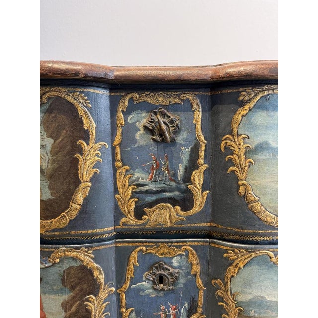 Carved, Lacquered and Painted Chest of Drawers, Sicily, 1700s For Sale - Image 10 of 18