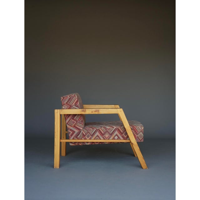 Brown Dutch Pine Armchair, 1970s For Sale - Image 8 of 14