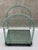 1980s Postmodern Italian Curved Green Glass Bar Cart by Fiam, 1980s For Sale - Image 5 of 11